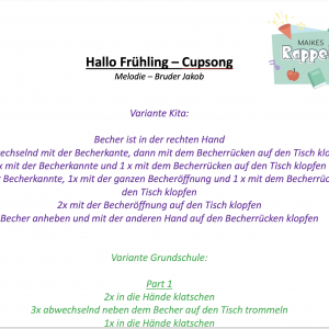 🥤 Cupsong – Hallo Frühling  🌸