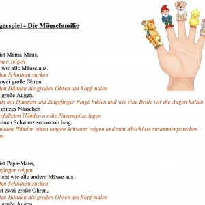 Fingerspiel – Familie Maus 🐭