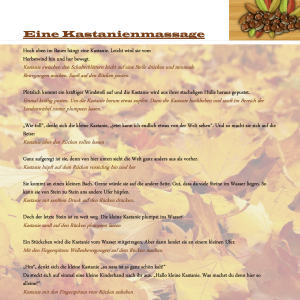 Kastanien Massagegeschichte