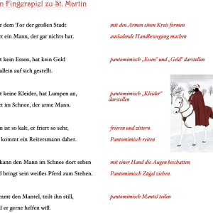 Ein Fingerspiel zu St. Martin